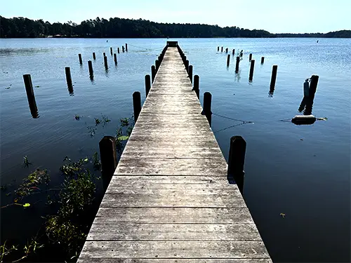 One of Relaxed Retreat at Carolina King's boat slip marina docks.